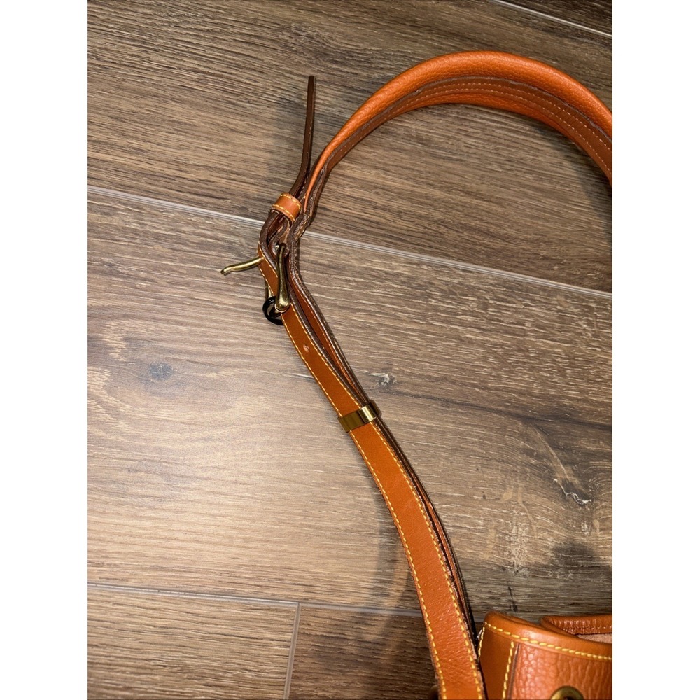 Dooney & Bourke Brown Leather Drawstring Bucket Bag Shoulder Vintage USA Classic - Picture 7 of 12